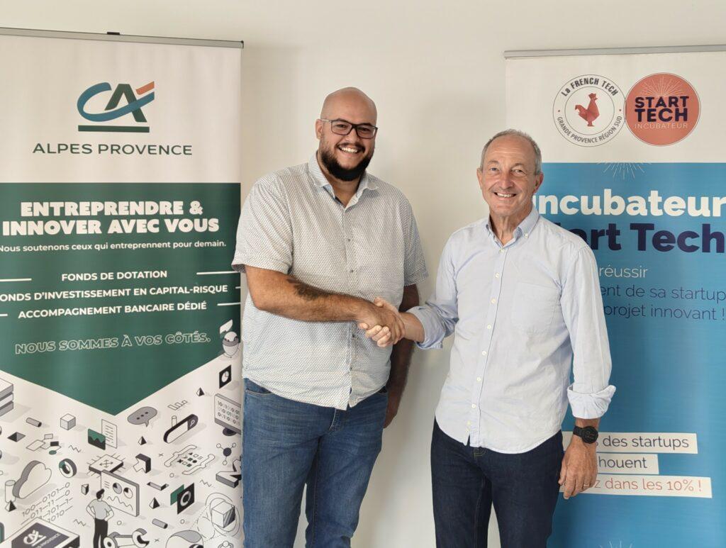 Benoit Fahy Directeur de la French Tech Grande Provence et William Dumonteil de CAAP Capital & Innovation signent une nouvelle Convention de Partenariat